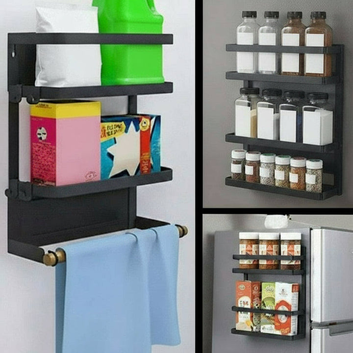 Magnetic Refrigerator Spice Rack with Paper Towel Holder – Oryden