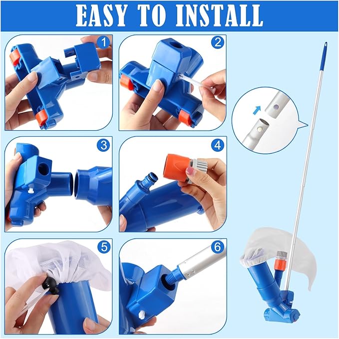 Manual Pool Vacuum Cleaner – AquaSweep