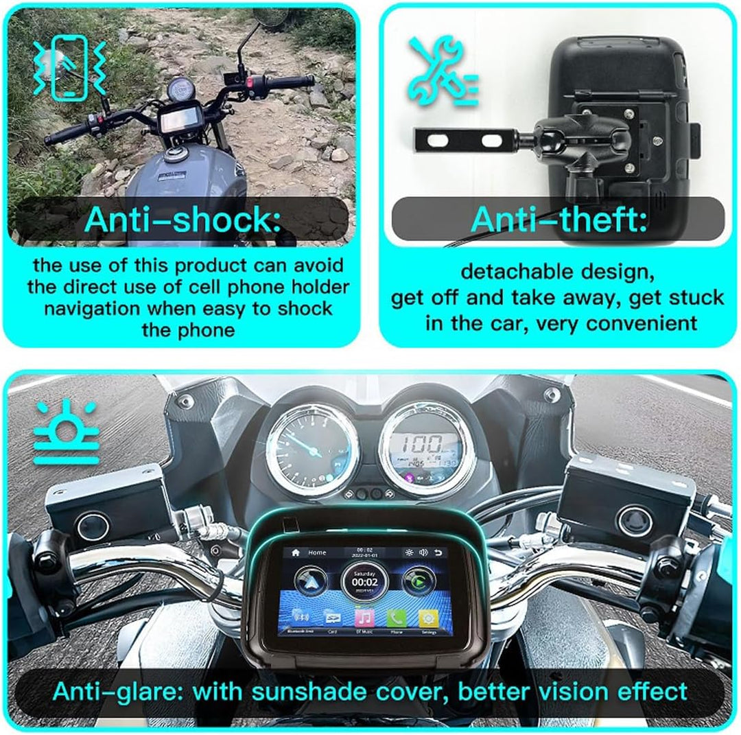 Monitor portátil para motocicleta con pantalla IPS de 5" (12,7 cm) – RideMate