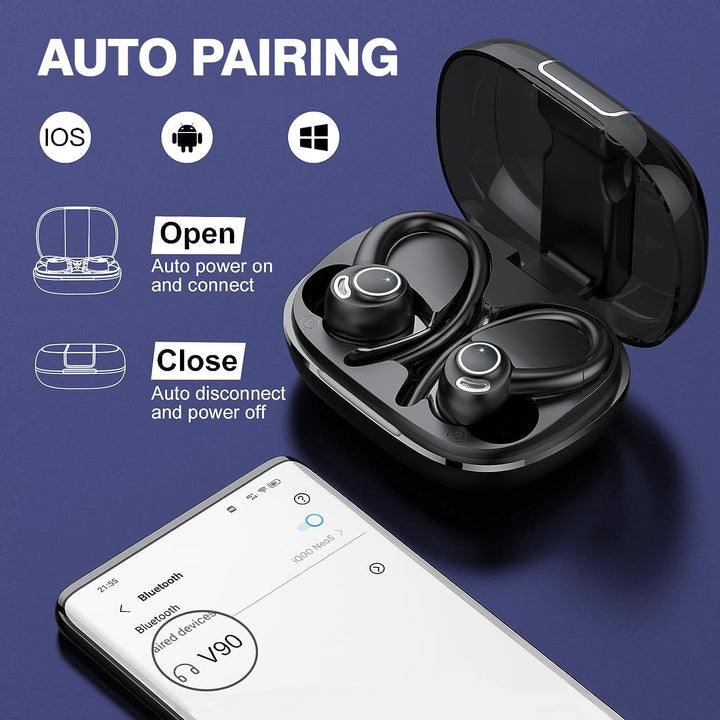 Wireless Bluetooth 5.3 Sports Earbuds with Noise Reduction and 48 Hours Playback – Zeyora