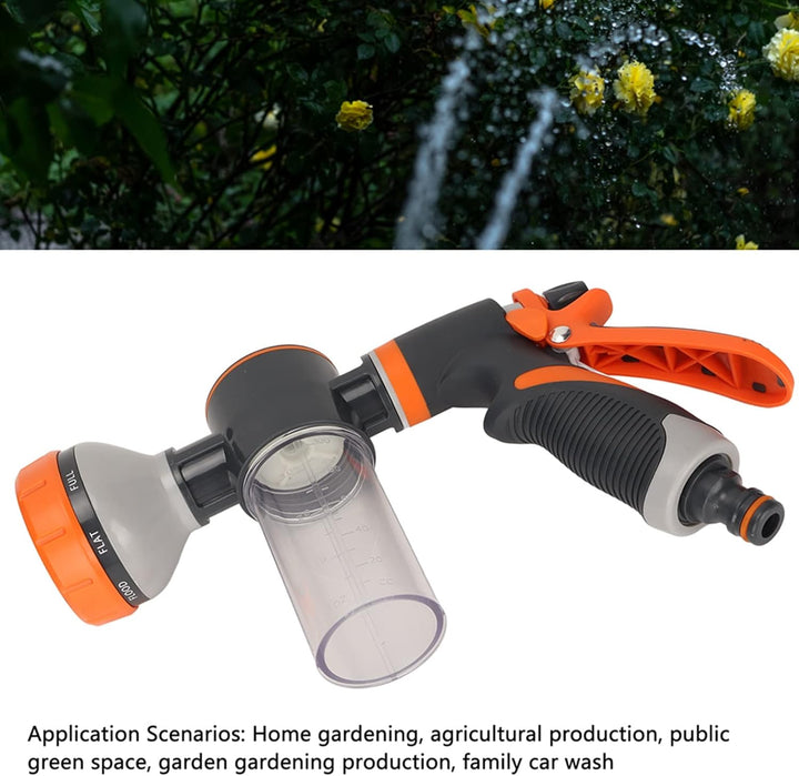 Garden Irrigation Foam Spray Device 8 Modes High-Pressure Hand Shower