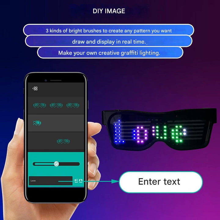 App-programmierbare LED-Partybrille - GlowBeat