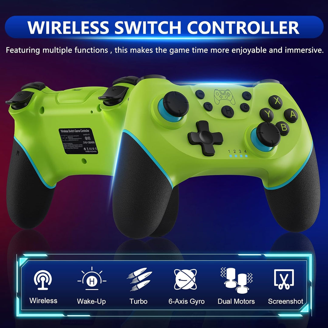 Wireless Switch Controller with Hall Effect Joysticks and Turbo Function – Nexora