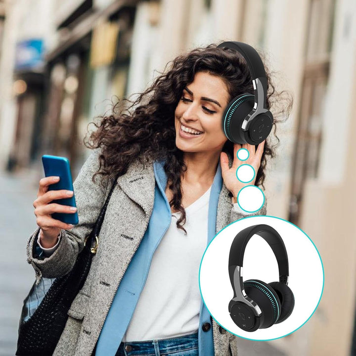 Auricular inalámbrico plegable con luces RGB – Sonvix (1+1 GRATIS)