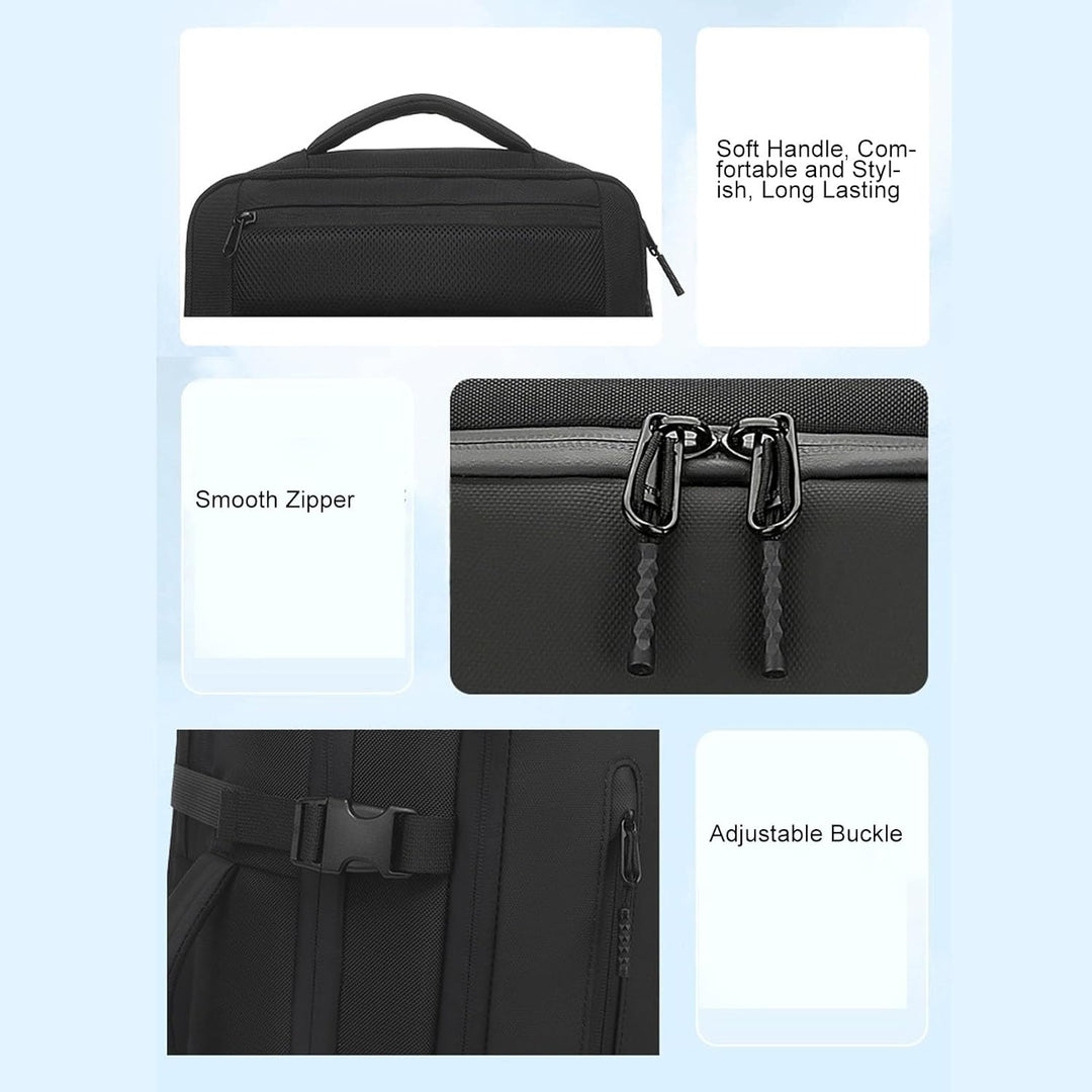 Utvidbar vakuum-reiserucksack 56–75L med pumpe – Dravion