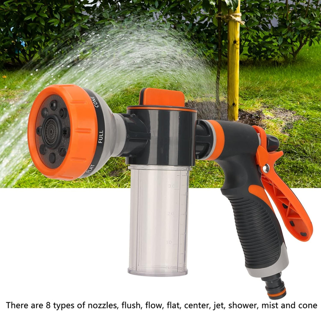 Garden Irrigation Foam Spray Device 8 Modes High-Pressure Hand Shower