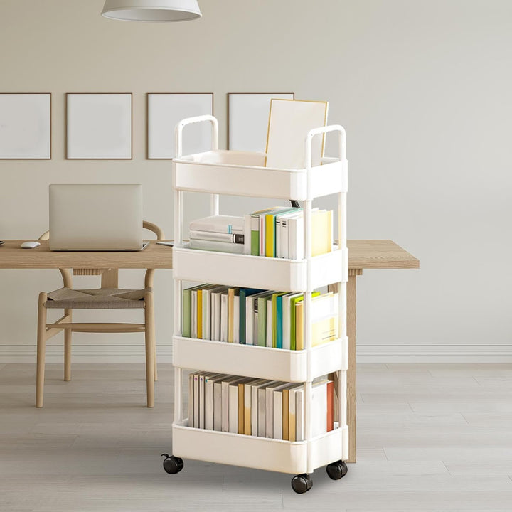 Rolling serving cart with wheels and handle – Veyora