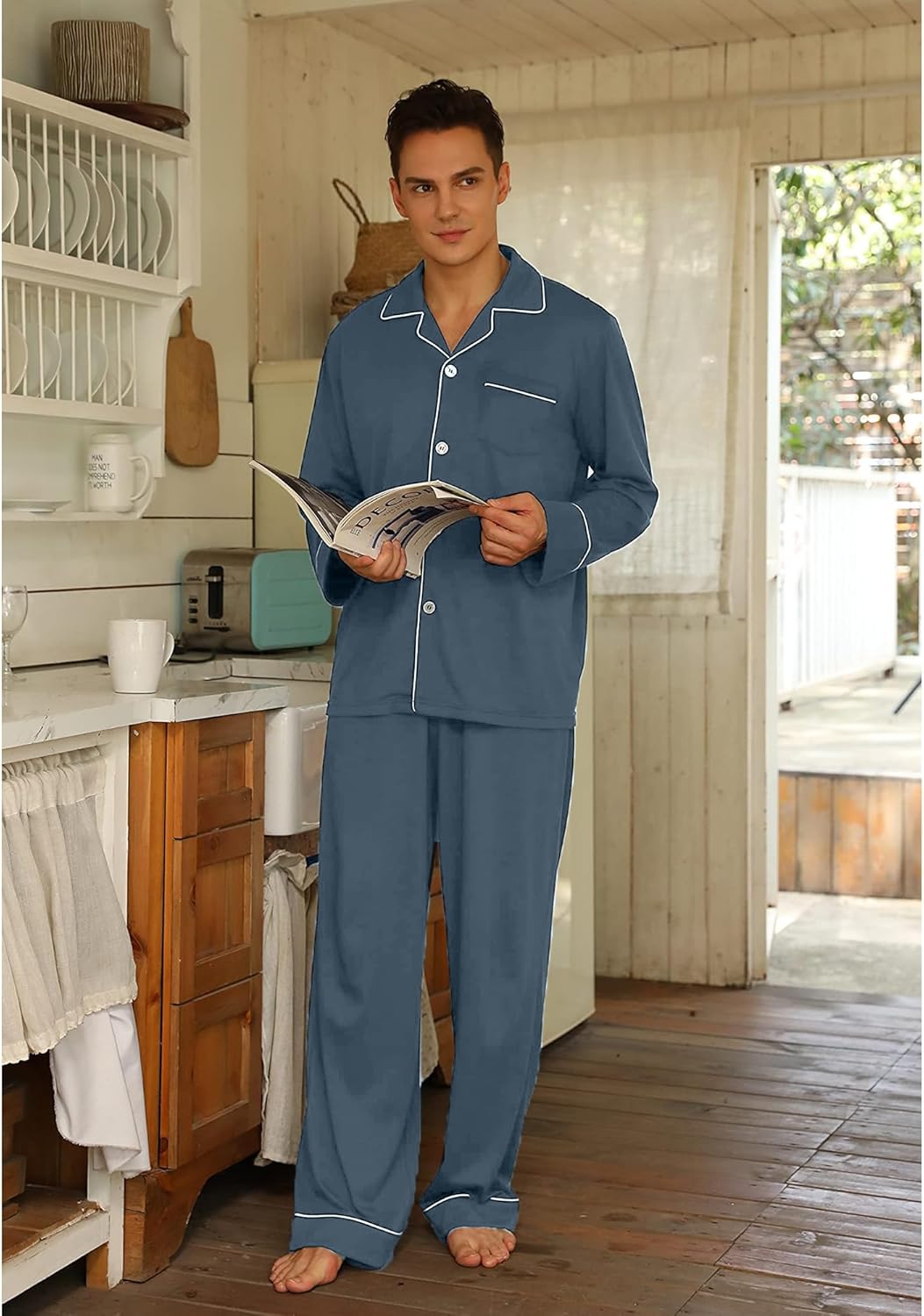Comfortable Cotton Men's Pajamas - Leo