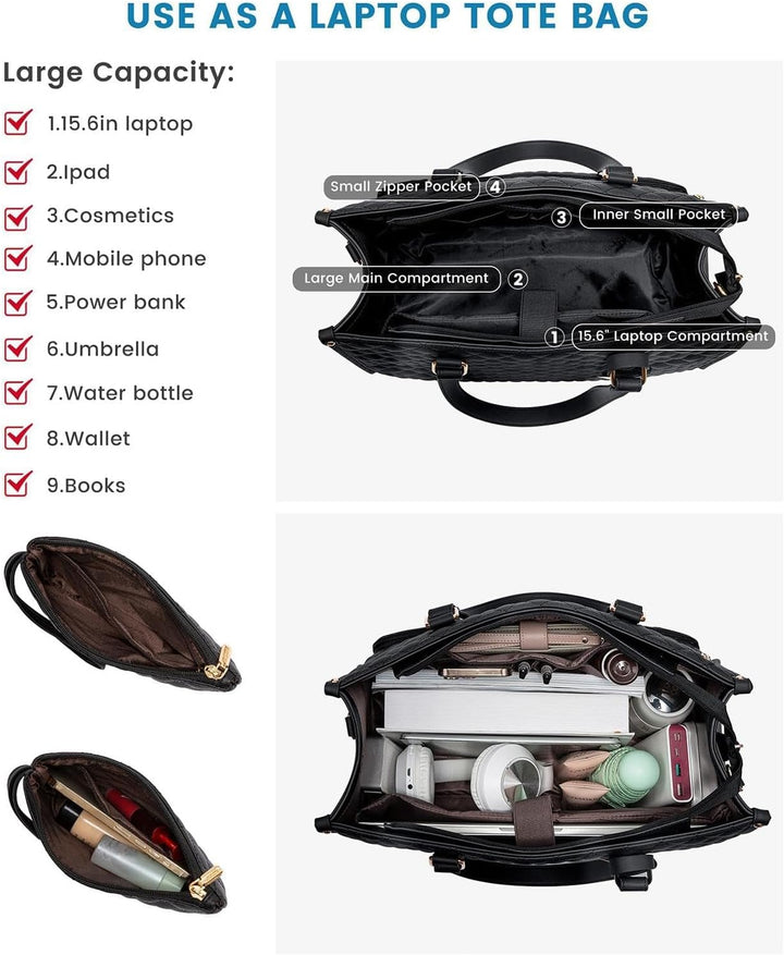 2-in-1 Insulated Lunch & Laptop Bag for Work & Travel