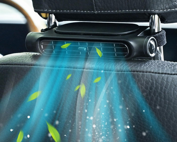 3 Geschwindigkeiten USB Auto Kühlventilator & Kopfstützenhalter – AutoBreeze