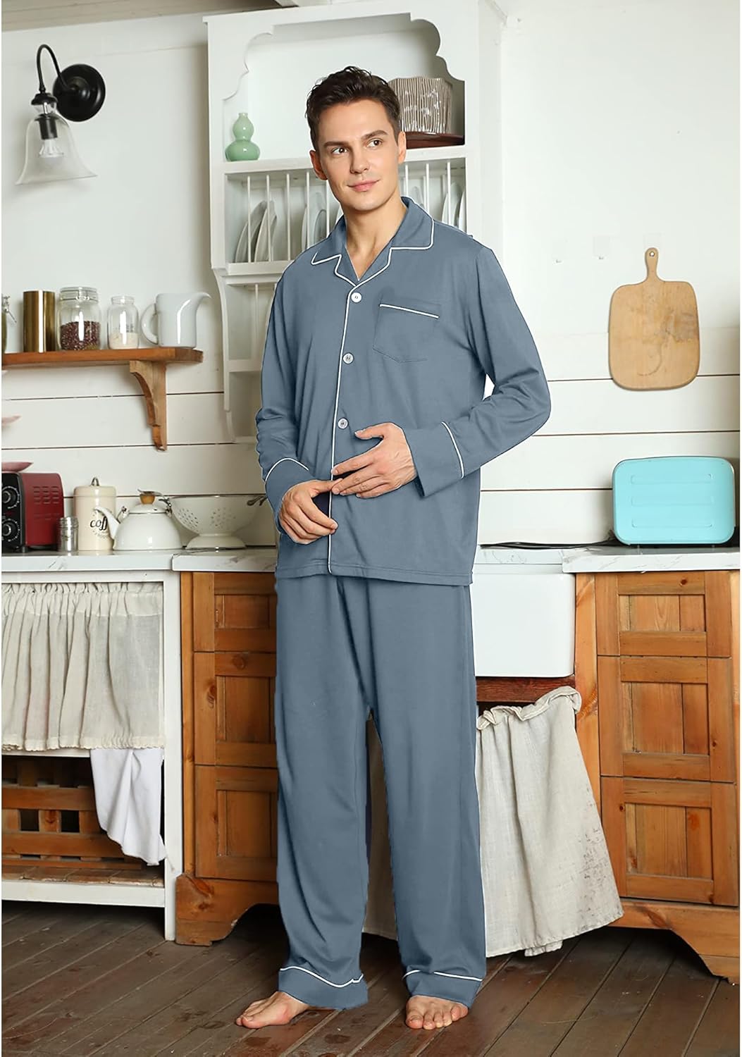 Comfortable Cotton Men's Pajamas - Leo