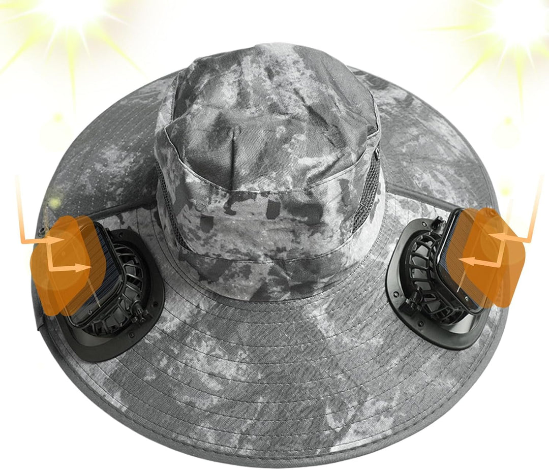 Solar fan cooling hat with UV protection – Solvoro