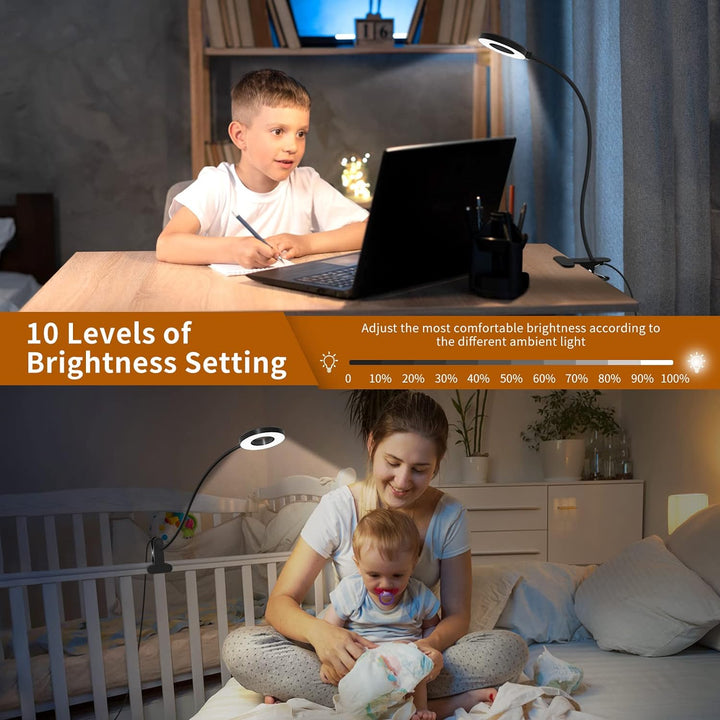 3 Color Modes LED Desk Clamp Lamp with Flexible Gooseneck – Selvara (1+1 FREE)