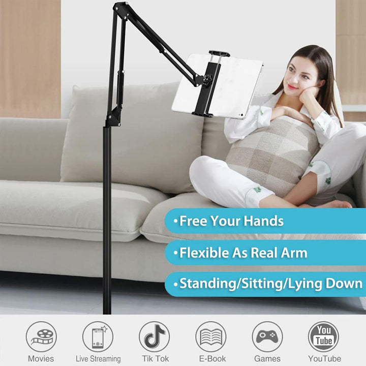 Justerbar 360° mobil- og tabletstander til gulvet – Movira