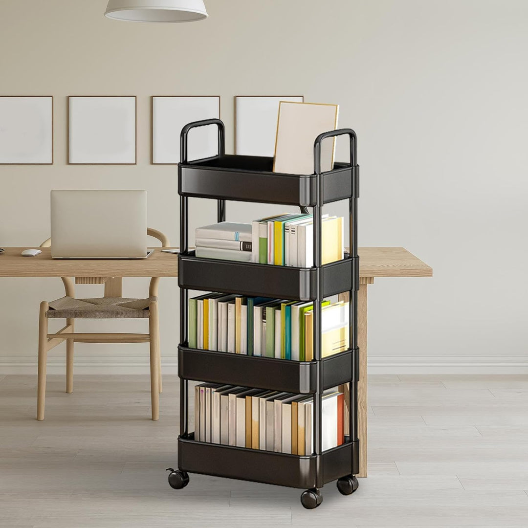 Rolling serving cart with wheels and handle – Veyora