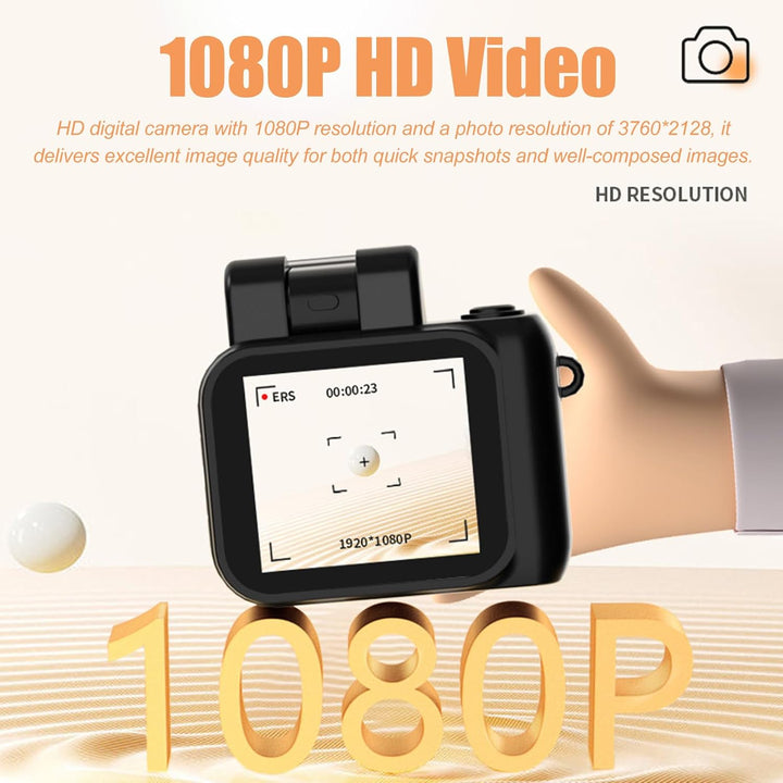 Mini keychain digital camera with 1080P video and retro design – Rivoma