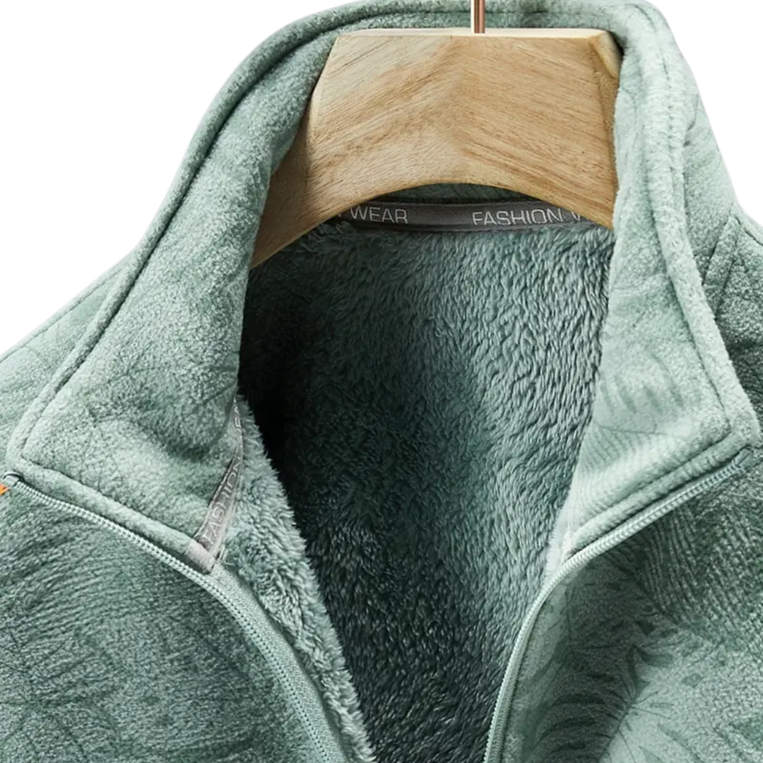 Damen Outdoor Fleecejacke winddicht mit Pflanzenmuster – Marit