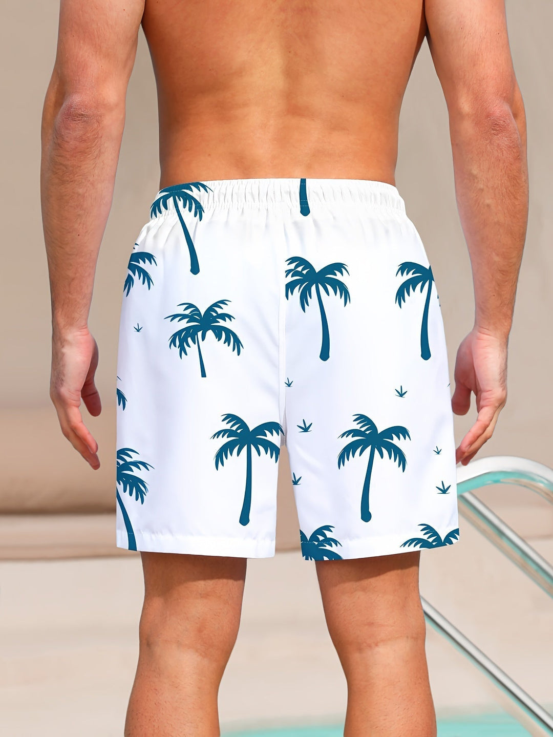 Stylische Herren Badeshorts mit Palmenprint - PalmRush