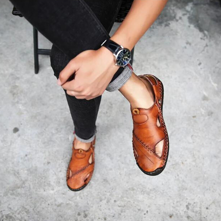 Orthopedic Men's Leather Sandals – Marco