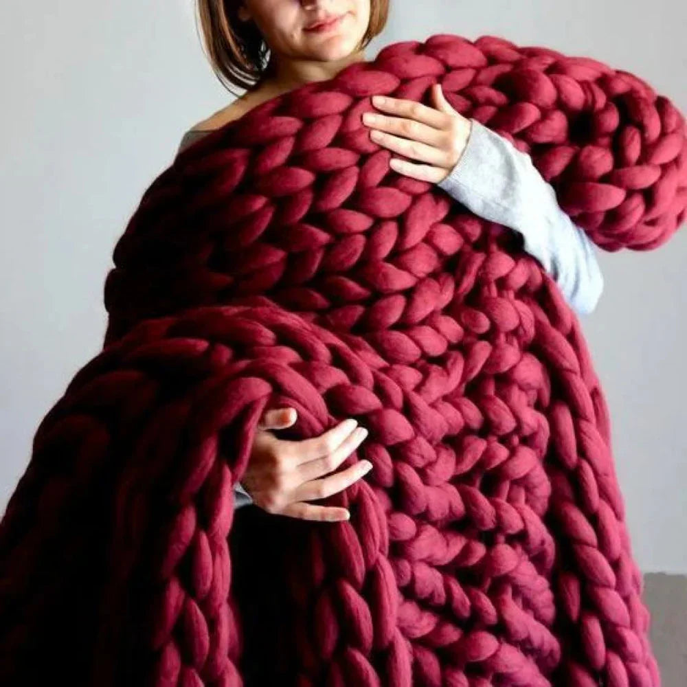DIY Chunky XL 1000 Grams Wool Yarn for Soft Blankets - LuxeWool