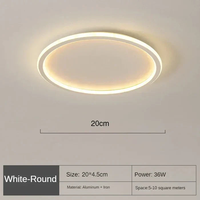 Scandinavian Round Ceiling Light - AuroraSphere