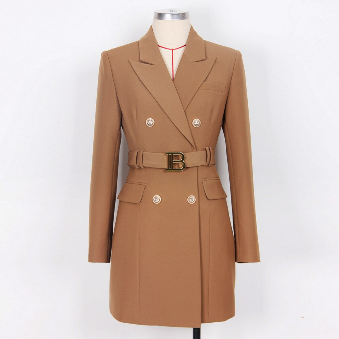 Stilvolles Einfarbiges Blazer-Kleid - Celeste