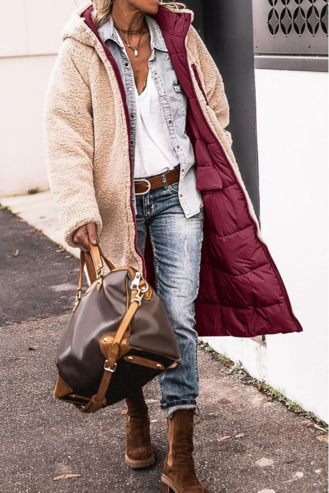 Chaqueta de invierno reversible para mujer a la moda – Sofía