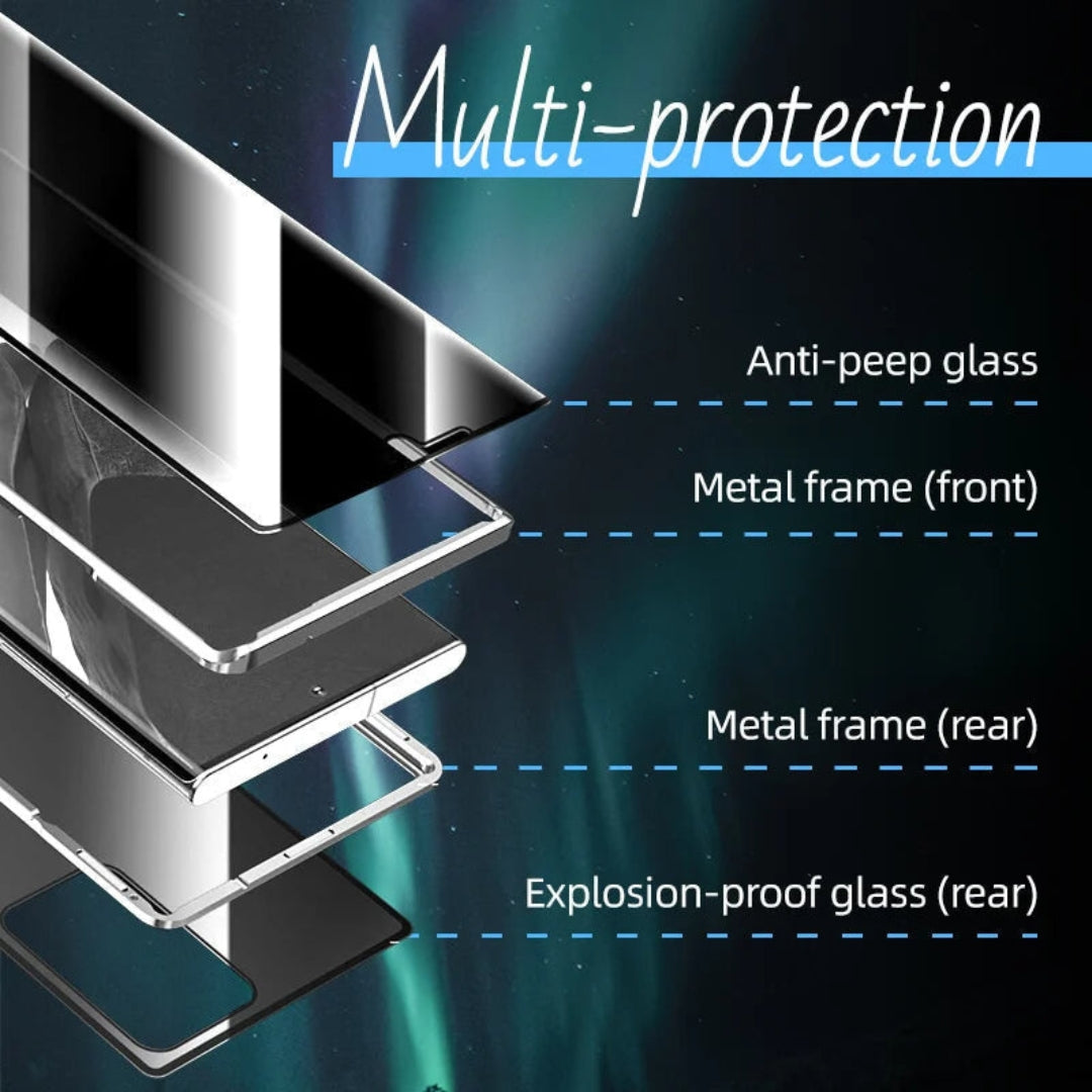 Magnetic double-sided glass protective case – ClearLock (1+1 FREE)