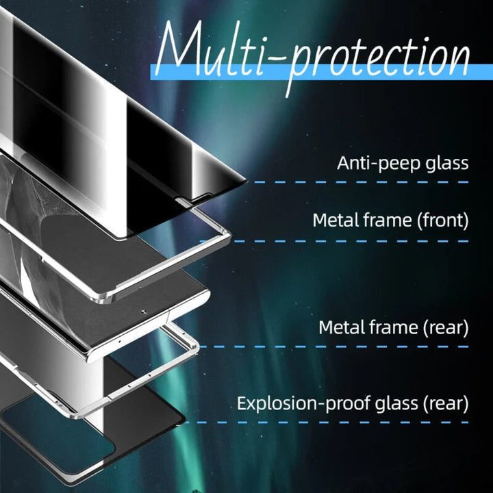 Magnetic double-sided glass protective case – ClearLock (1+1 FREE)
