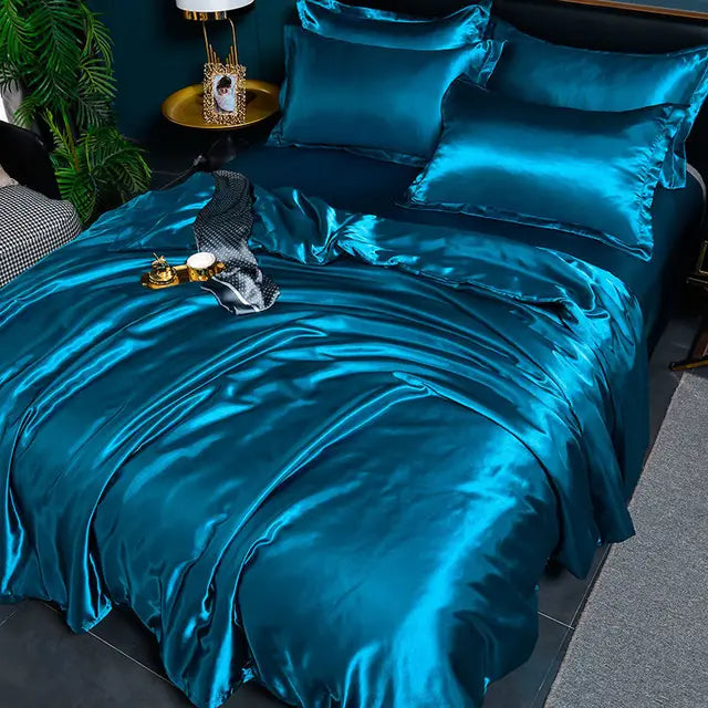 Luxe Uni-Satin-dynebetræk - SilkSerenity
