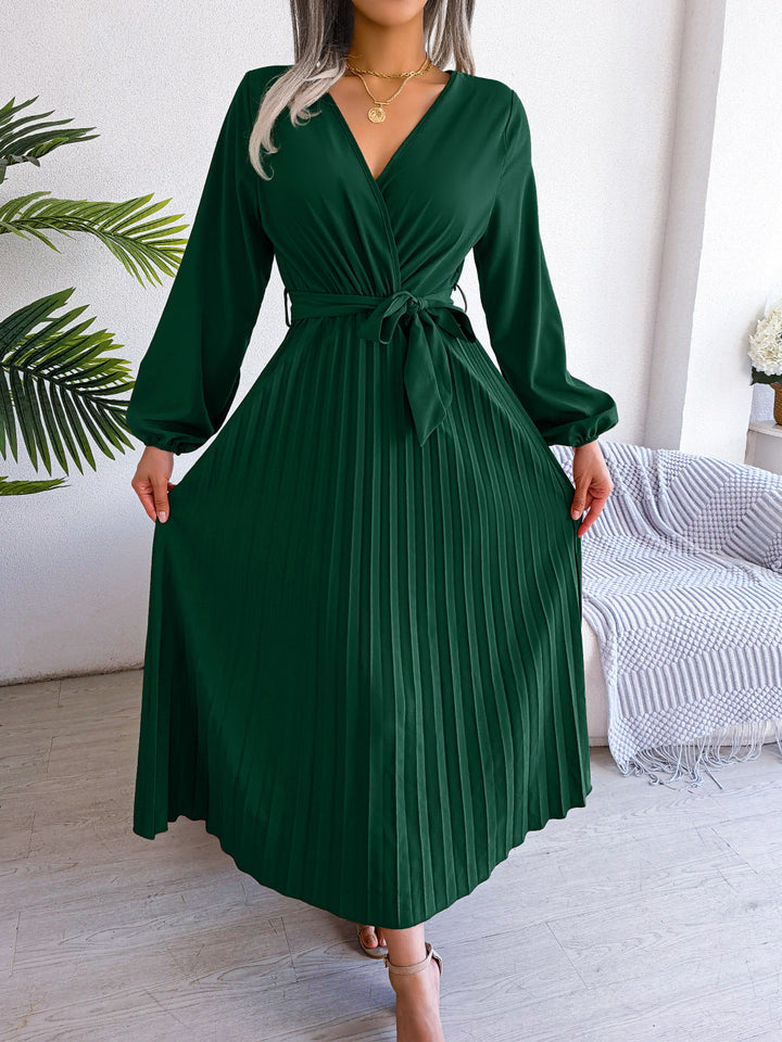 Elegant maxi dress with wrap look – Celina
