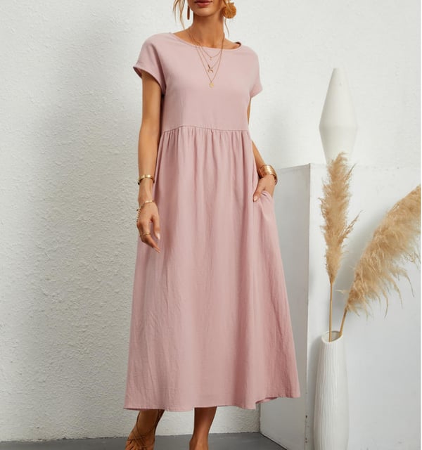 Vestido de lino aireado – Elodie