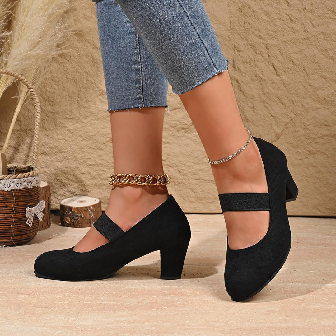 Velvet pumps with elastic straps – Amelie Oktoberfest 2026