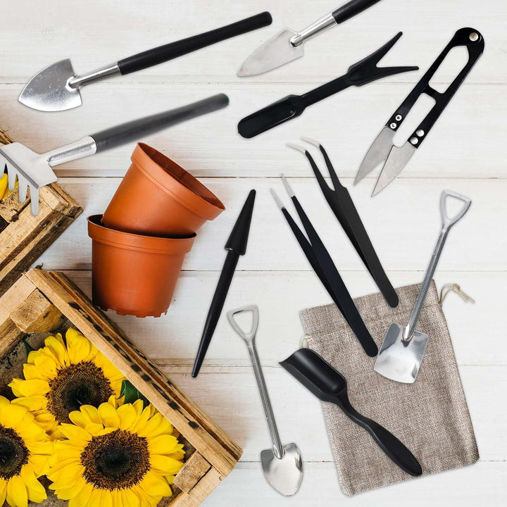 12-in-1 Succulent Tools Set with Storage Bag for Indoor Planting
