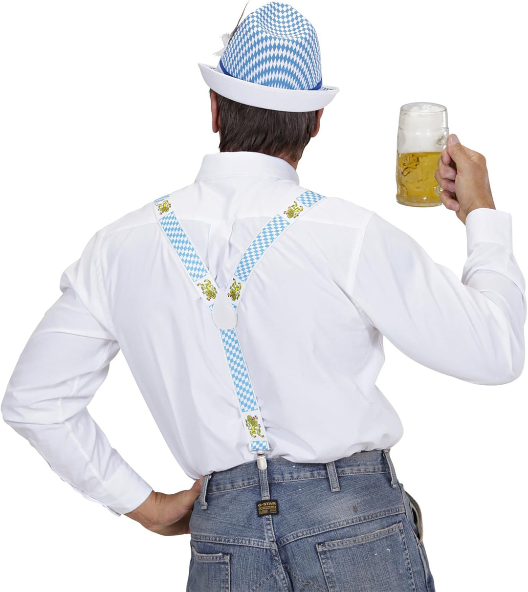 Trachten-seler med rutemønster og løvemotiv – BayernPride Oktoberfest 2026