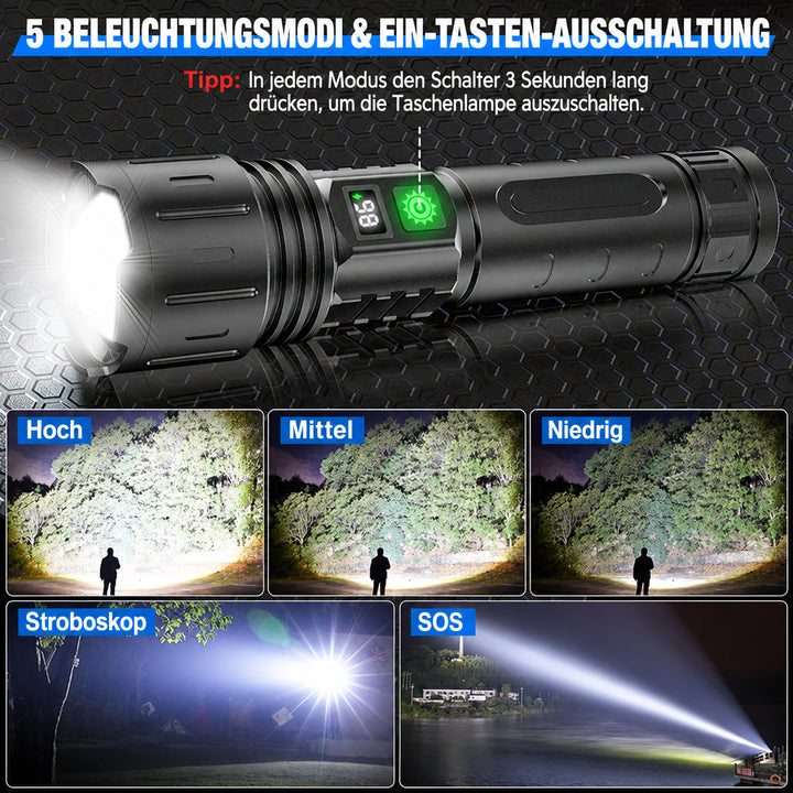 High-Output LED Flashlight – Up to 100,000 Lumens 3