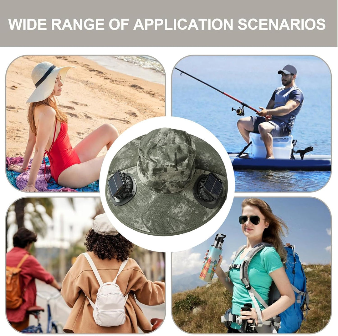 Solar fan cooling hat with UV protection – Solvoro