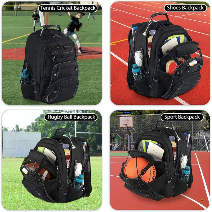 55L Extra-Large Travel Laptop Backpack with USB Charging Function and RFID Protection