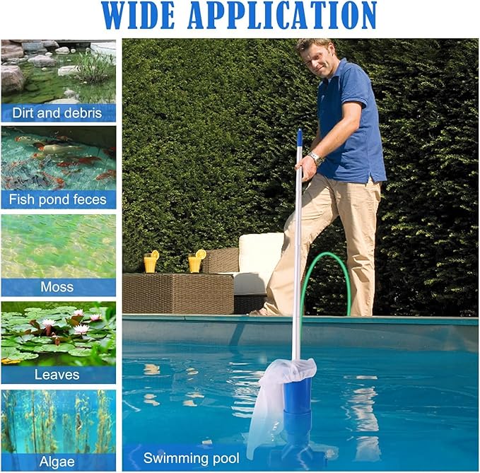 Manual Pool Vacuum Cleaner – AquaSweep