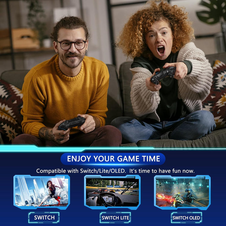 Wireless Switch Controller with Hall Effect Joysticks and Turbo Function – Nexora