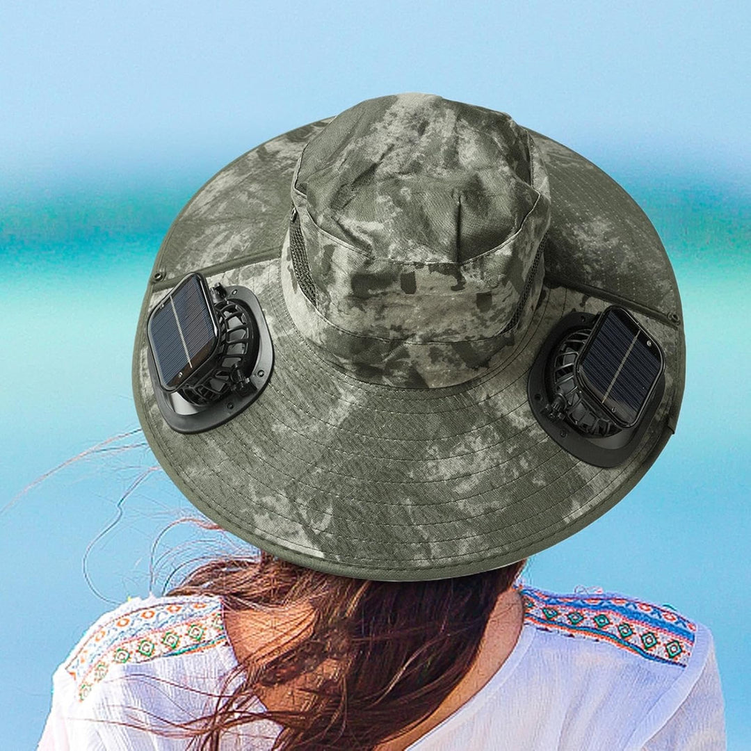 Solar fan cooling hat with UV protection – Solvoro