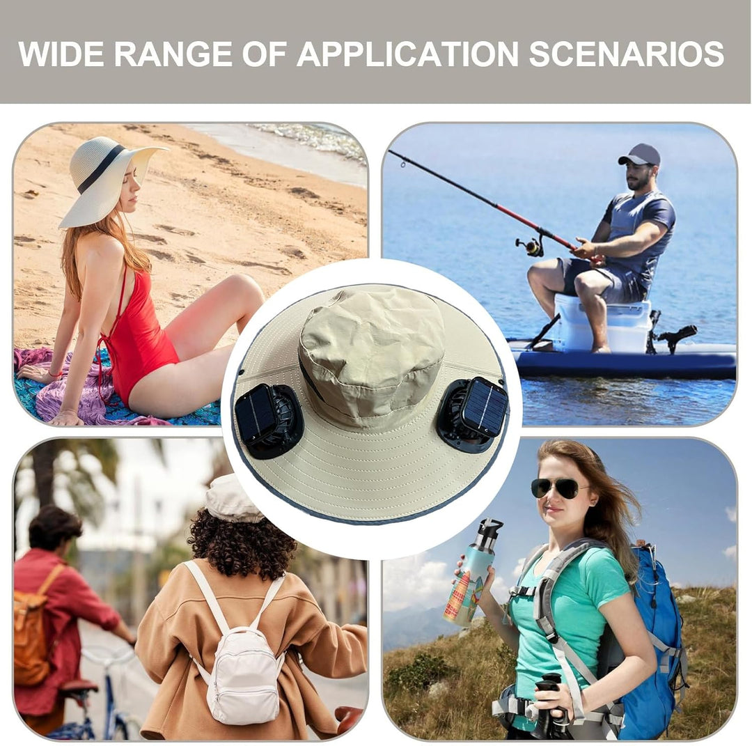 Solar fan cooling hat with UV protection – Solvoro