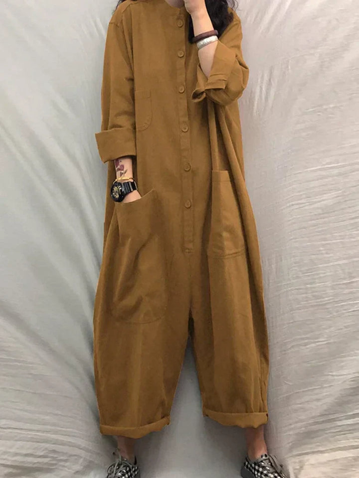 Luftig sommerjumpsuit med vidt snit til damer – Livia