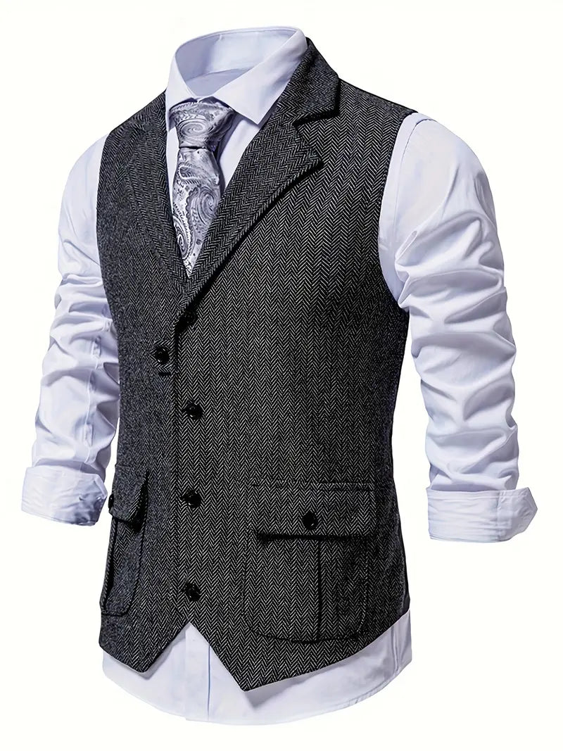 Fiskebensmønstret blazer for menn – Niklas