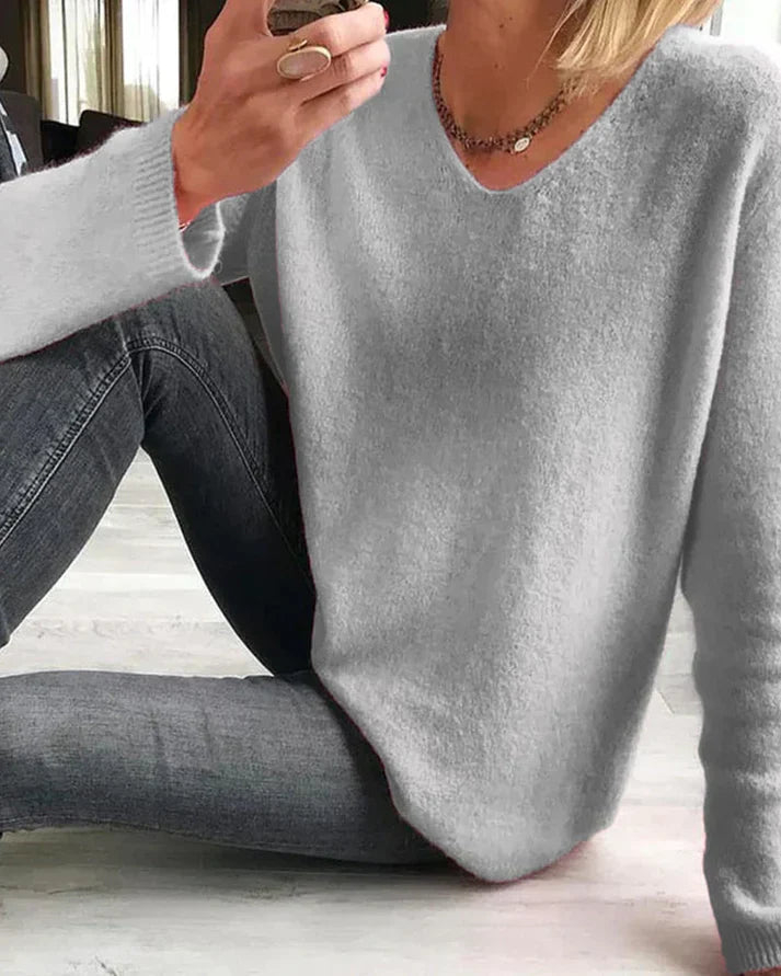 Casual ensfarget damegenser - Sophie