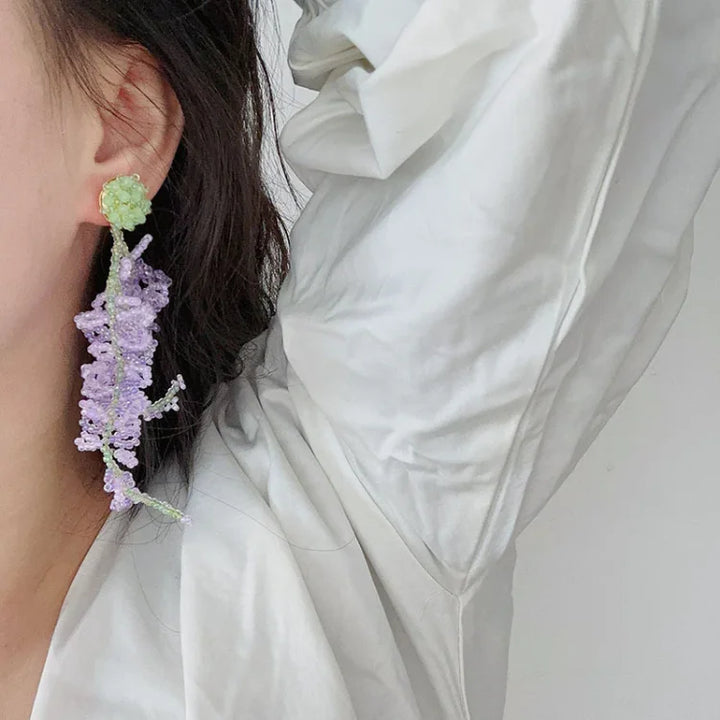 Wisteria dusk-øredobber med skogstema – Aurelia