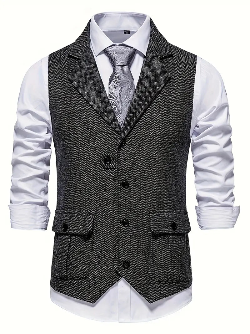 Fiskebensmønstret blazer for menn – Niklas