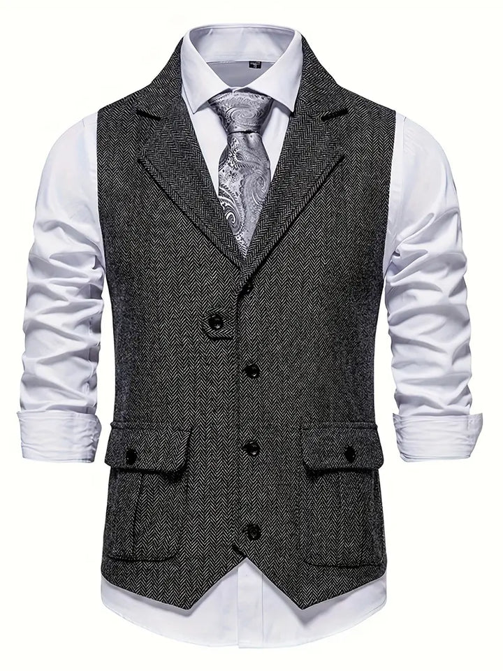 Fiskebensmønstret blazer for menn – Niklas