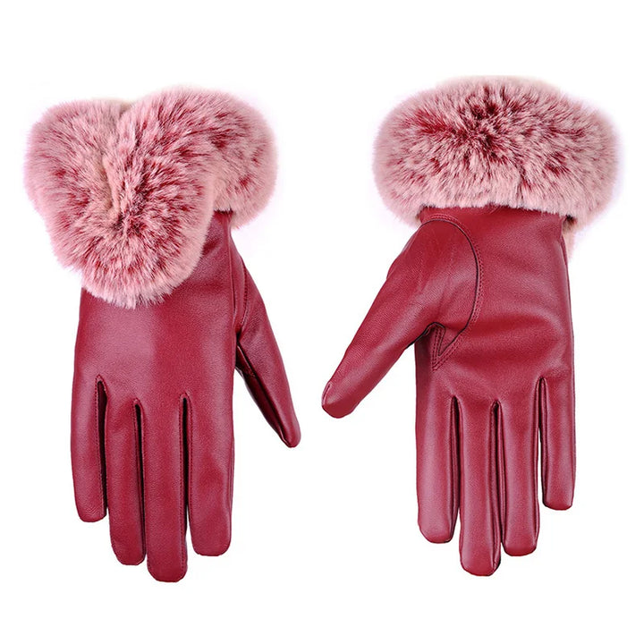 Trendy PU-lærhansker - SilkGlide
