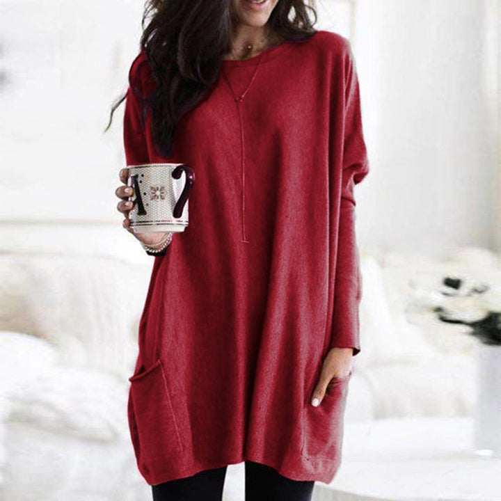 Oversized dame høstgenser med lommer – Yara
